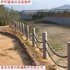 护栏上的铁链 鲁兴14毫米公园护栏链条 塑钢链 连接件