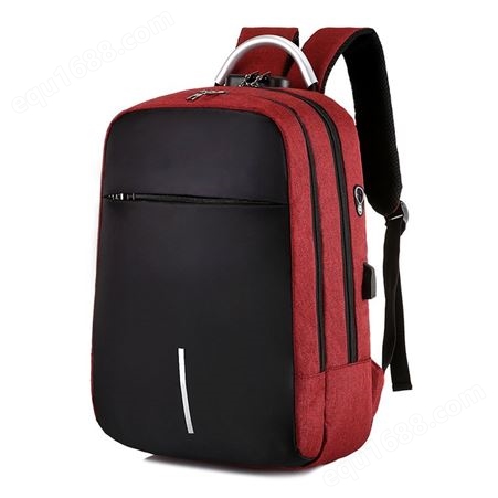 定制logo防盗充电电脑包双肩包密码锁多功能商务背包旅行学生书包