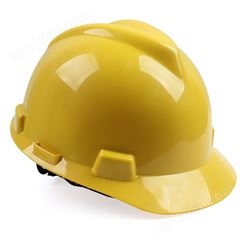 梅思安10172880ABS标准型安全帽黄色ABS帽壳超爱戴帽衬灰针织吸汗带D型下颚带-黄（2019）