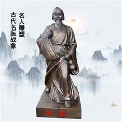 鑫宏工艺加工旅游景点名人铜雕塑 华佗站像雕塑摆件定做
