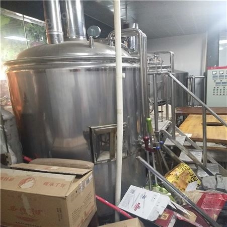 出售二手啤酒罐 啤酒发酵罐糖化罐 精酿啤酒机成套酿酒设备回收