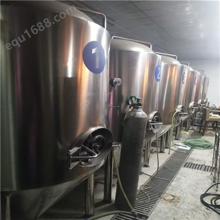 出售二手啤酒罐 啤酒发酵罐糖化罐 精酿啤酒机成套酿酒设备回收