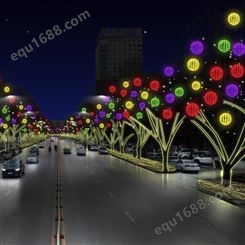 节日造型-新年亮化--道路广场亮化-夜景照明-彩色挂件