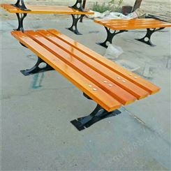 广场休息座椅 公园长凳 塑木铸铁铸铝椅子厂家定做 奥博