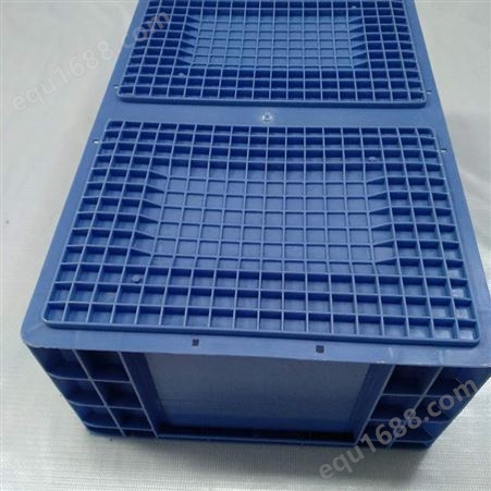 加厚物流周转箱 白色蔬菜食品箱 带盖蓝色工业塑料箱分格大pp塑胶箱
