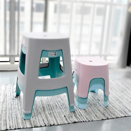 塑料凳子 家用客厅加厚高凳子 餐桌胶凳椅子板凳成人 塑胶凳子经济型