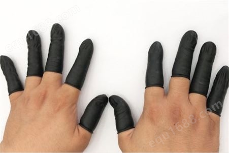 防静电黑色手指套 车间无尘天然乳胶手指套 点钞指套无尘指套福永生产销售