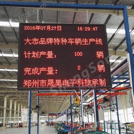 生产看板计数显示屏LED看板车间进度管理MODBUS协议485通信 工厂车间生产看板 生产计数显示屏