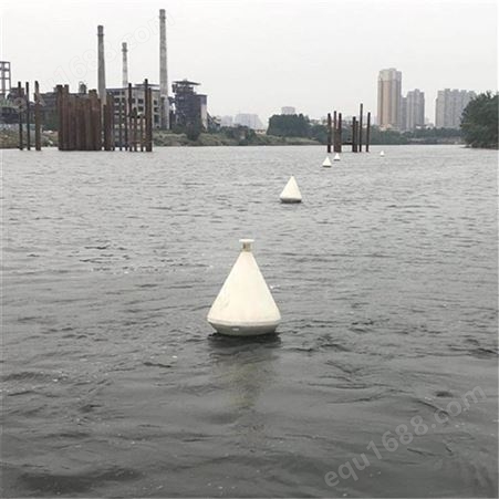 海上景区警示浮标锥形塑料一体式浮体直径700900聚乙烯材质天蔚科技