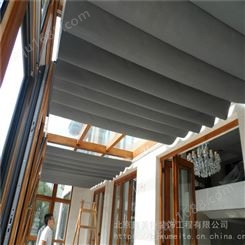 北京生产 遮阳棚电动天棚帘 阻燃电动天棚帘 遮光电动天棚帘