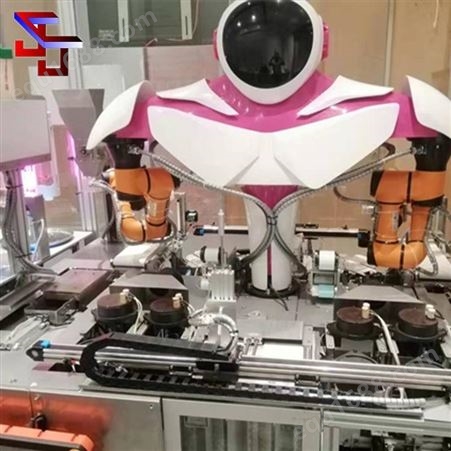 创靖杰 双臂汉堡机器人机械手 服务机器人 智能机器人