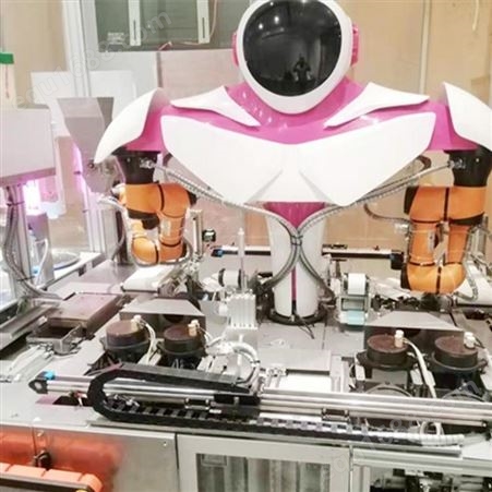 创靖杰 双臂汉堡机器人机械手 服务机器人 智能机器人