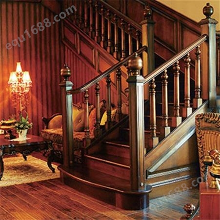仿古雕楼梯 家用楼梯 惠州木楼梯定制