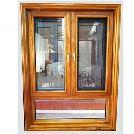 铝包木窗纱一体门窗 抗风铝包木窗纱一体 铝包木窗定制 价格合理