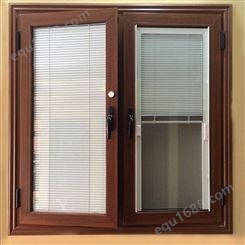 平开铝包木窗纱一体 铝包木系统门窗 红松木 公司报价