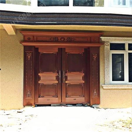 进户别墅玻璃铜门 不锈钢门 单元大门 家用铜对开 宝瑞 质量