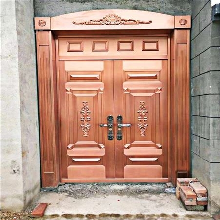 宝瑞 防水防腐 自建房红铜欧式雕花庭院门 非标定制 上门安装