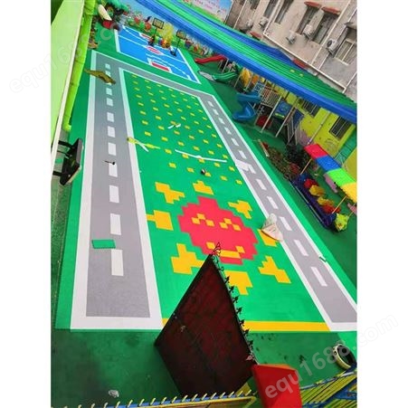 悬浮地板 悬浮地板拼装 幼儿园室外悬浮地板