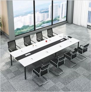 办公家具时尚简约现代板式钢架长桌洽谈桌会议桌江西南昌