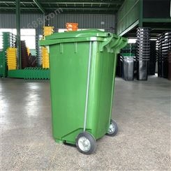 欣大环卫垃圾桶 挂车分类塑料桶 加厚环卫脚踏带盖垃圾桶 物美价廉